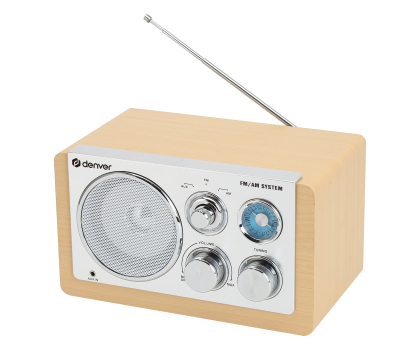 Radio i budzik Denver Radio AM/FM Denver TR-63B light wood